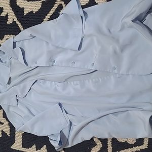 Liz Baker light blue button up